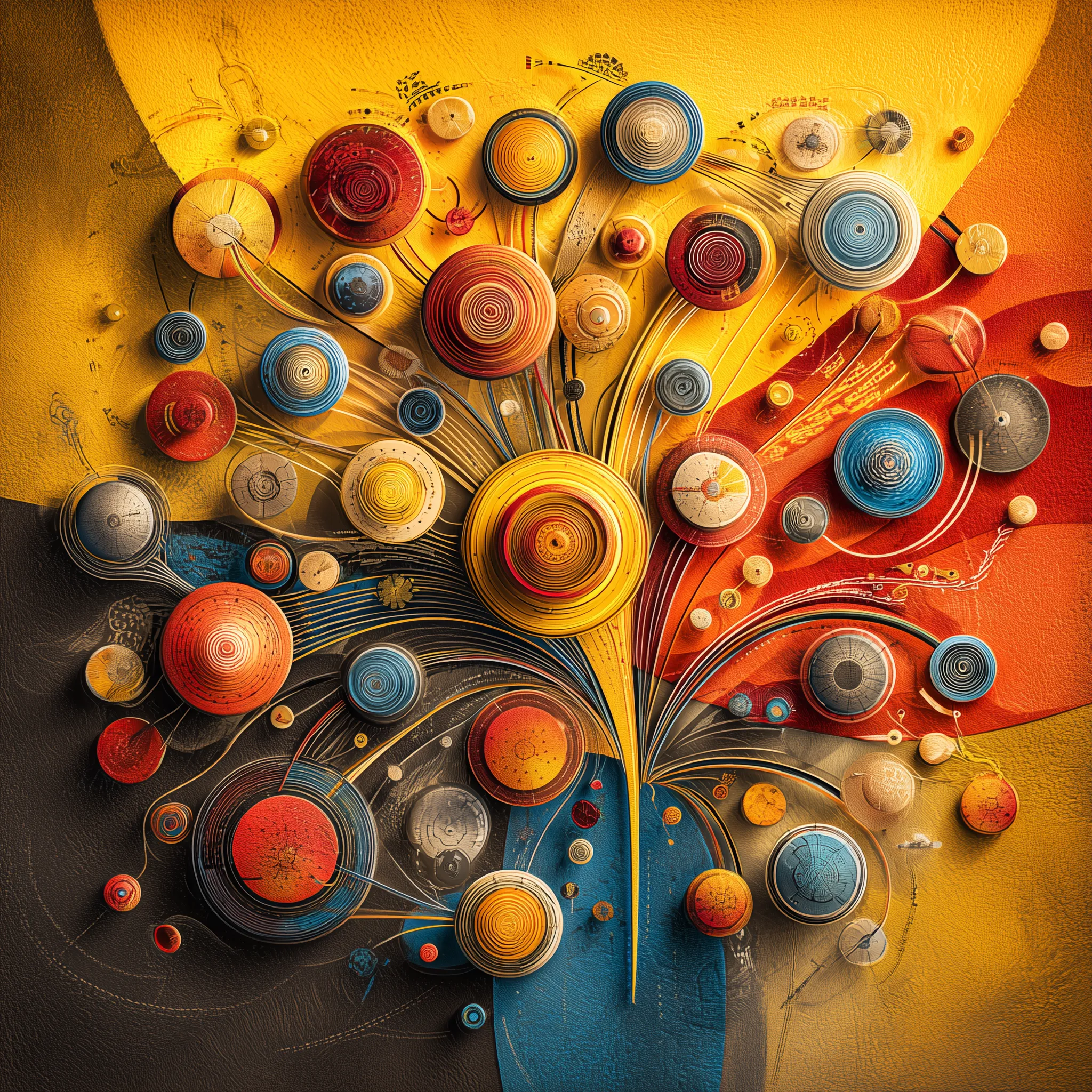 Futuristic neural network background